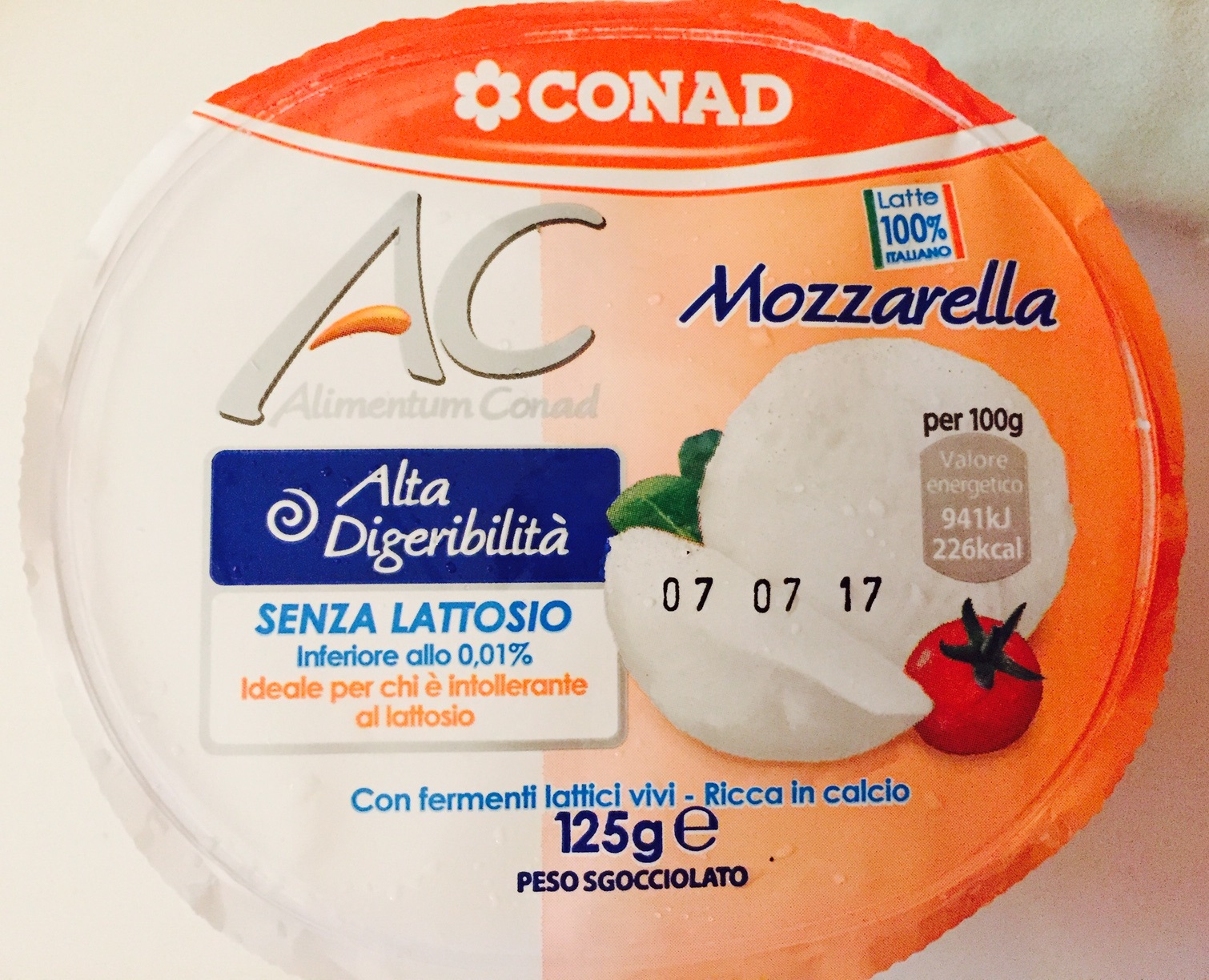 Mozzarella Conad - lattosio <0,01 Image
