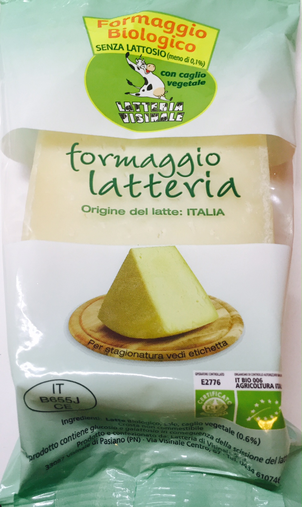 Formaggio biologico latteria di visinale - lattosio < 0,1 Image
