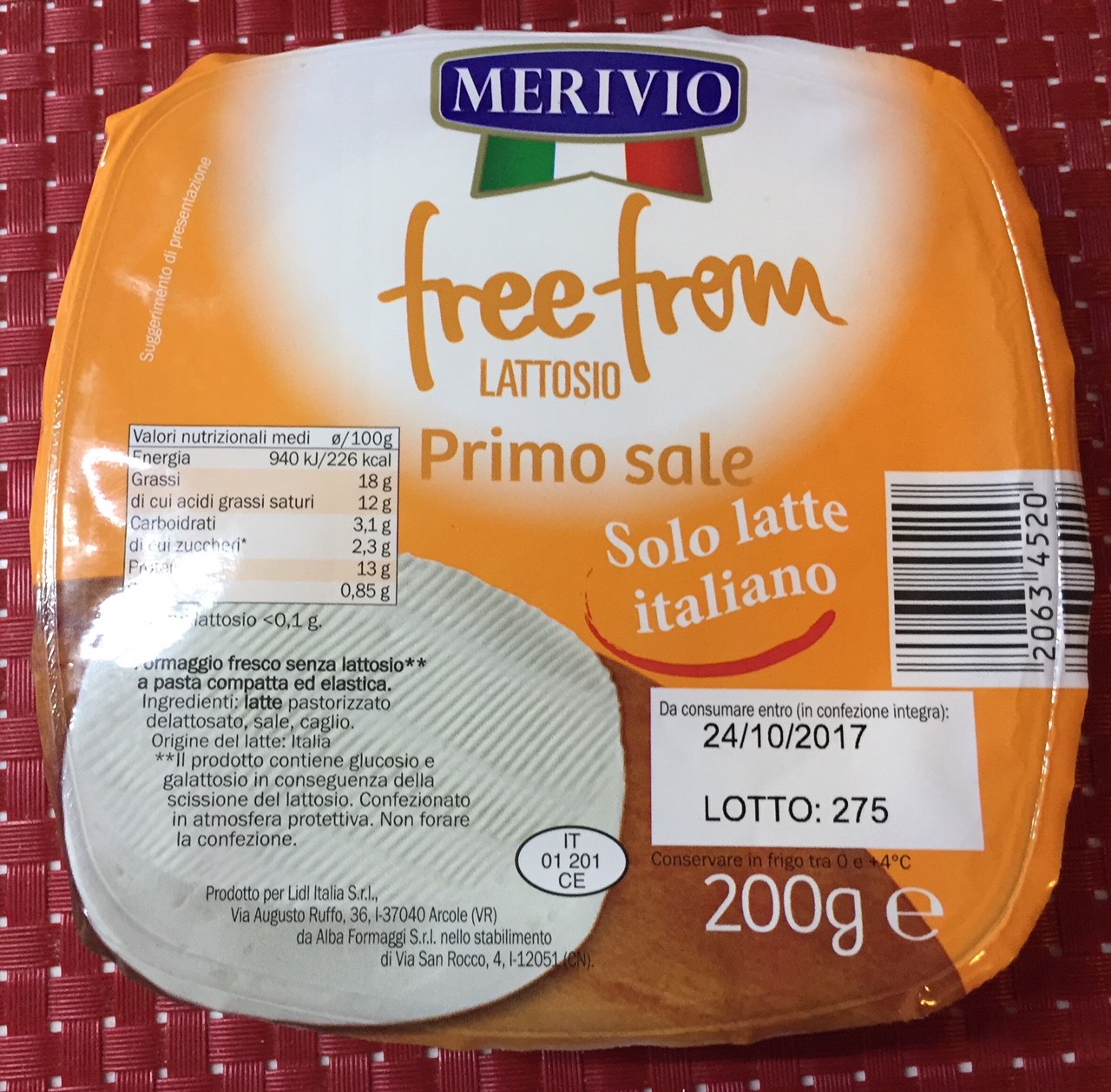 Primo sale free from Merivio - lattosio <0,01 Image