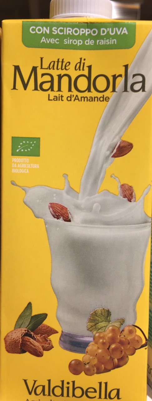 Latte di mandorla e sciroppo di uva Valdibella - lattosio 0% Image