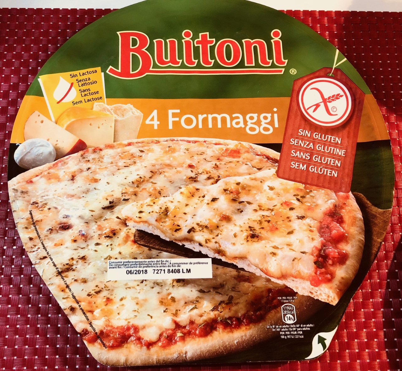 Pizza Buitoni ai 4 formaggi - lattosio <0,01 Image