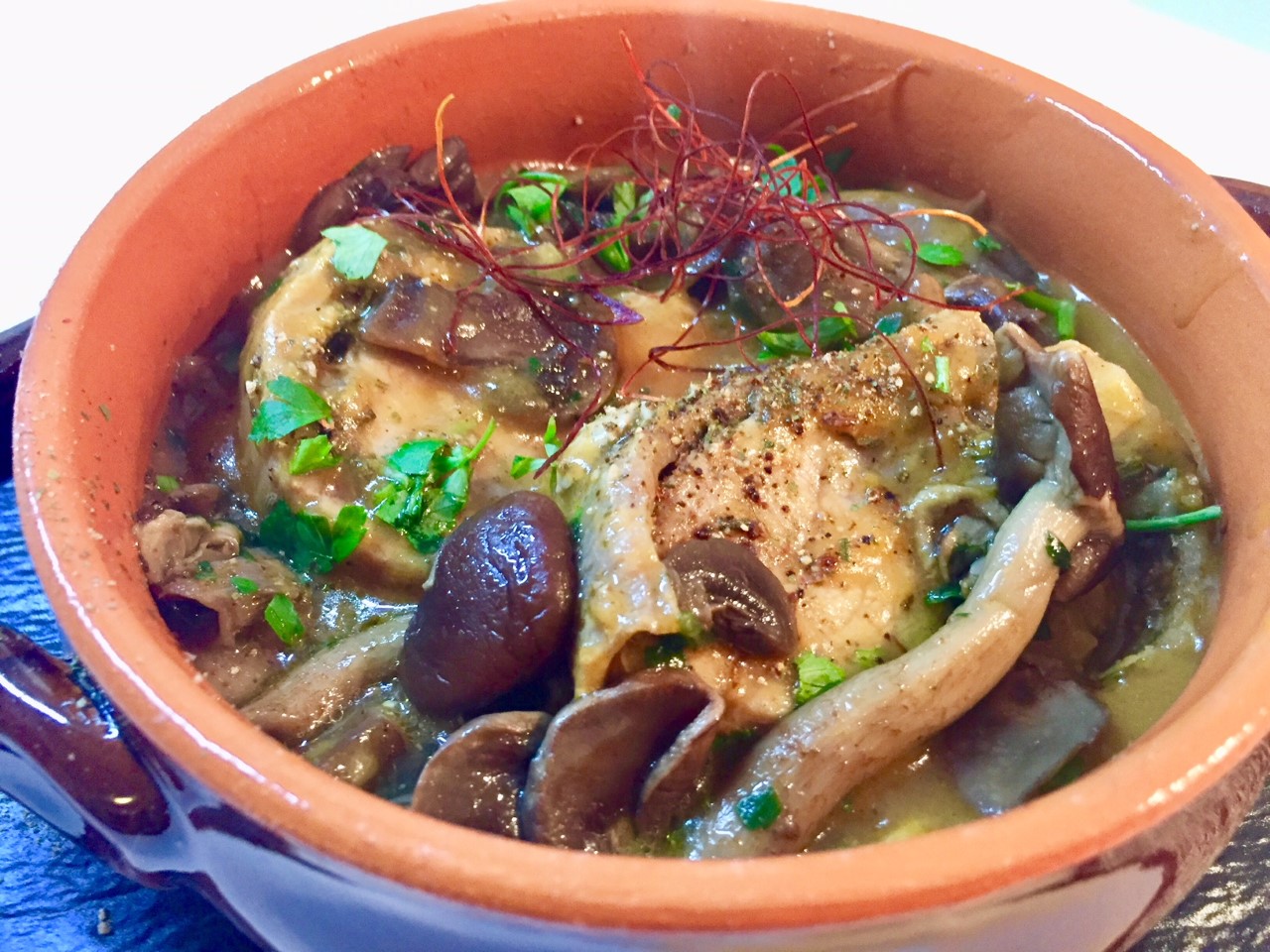 Arrosto di vitello in gulasch con funghi chiodini