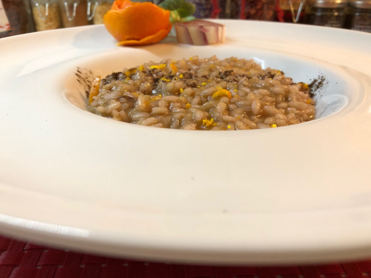 Risotto senza lattosio all'arancia e radicchio di Treviso