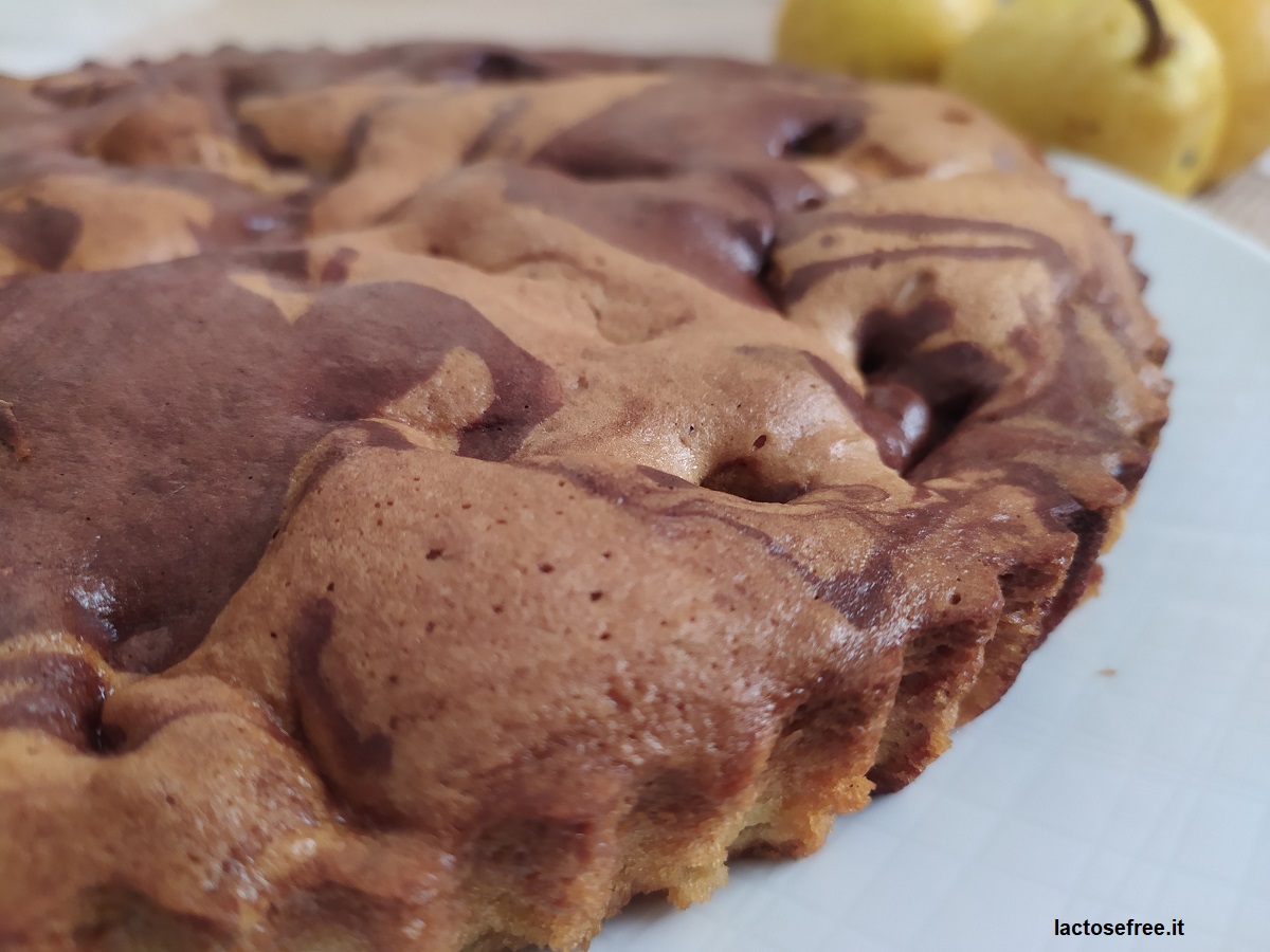 Ricetta senza lattosio della torta alle pere e cioccolato