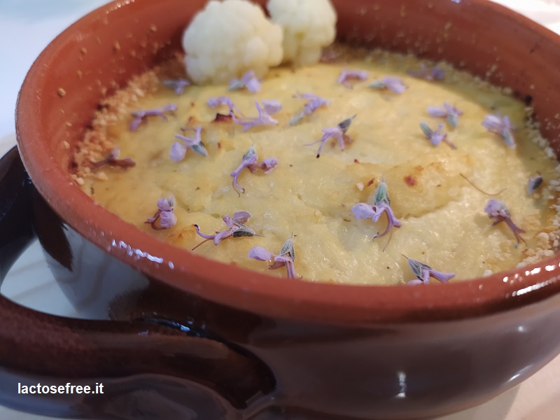 ricetta sformatini al cavolfiore senza lattosio