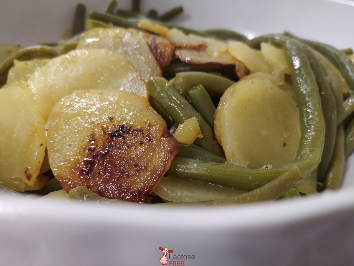 Patate e fagiolini in padella