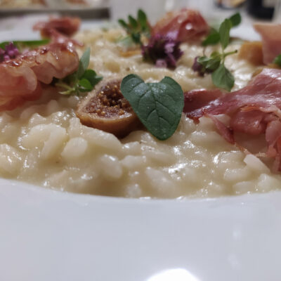 Risotto alle pere e fichi secchi