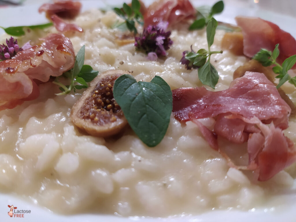 Risotto pere fichi e prosciutto