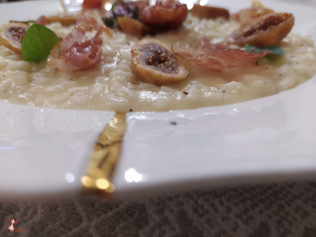 Risotto senza lattosio alle pere e fichi secchi