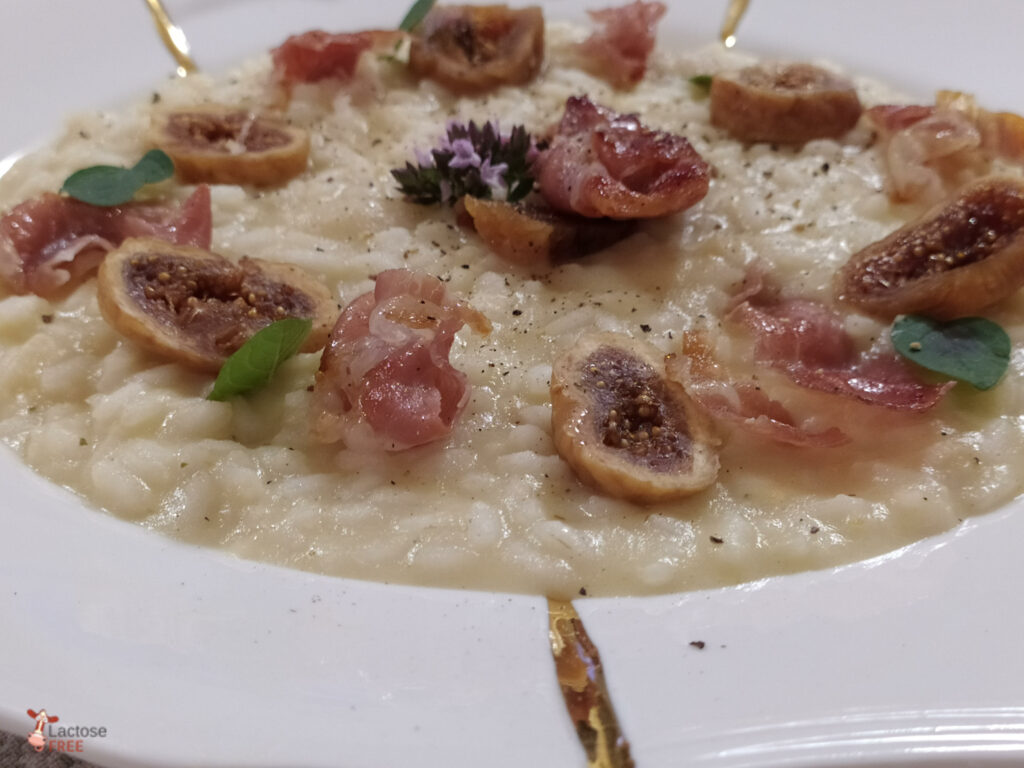 Risotto pere fichi e prosciutto