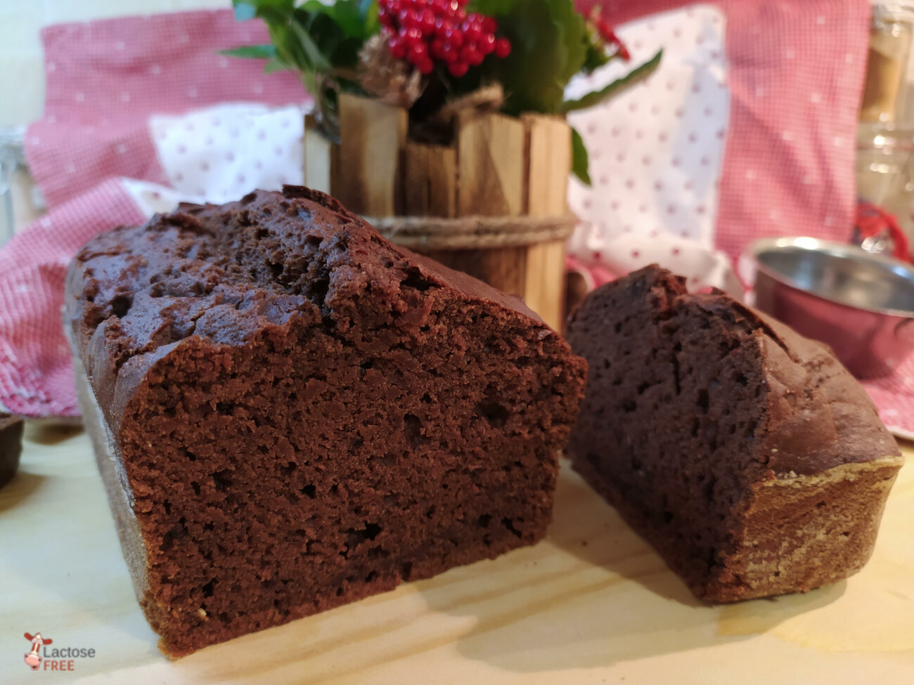 Torta al cioccolato e banana senza lattosio e senza uova